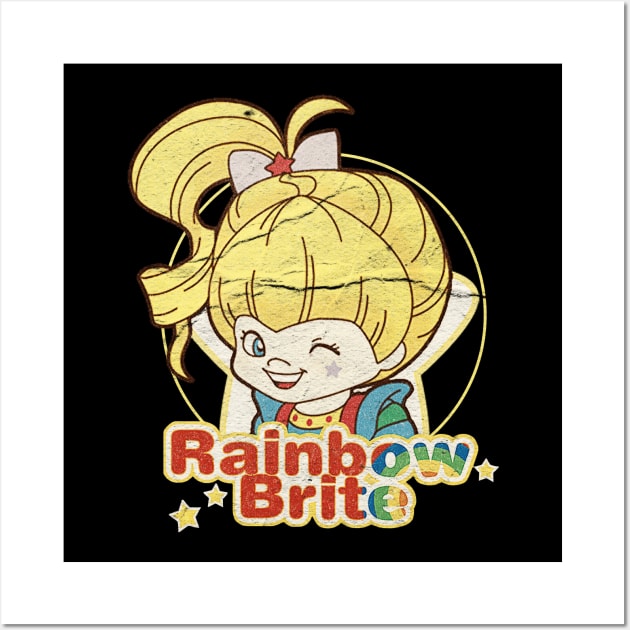 Vintage Rainbow Brite 80s Retro Wall Art by jasmine ruth